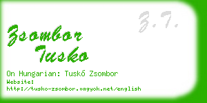 zsombor tusko business card