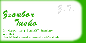 zsombor tusko business card